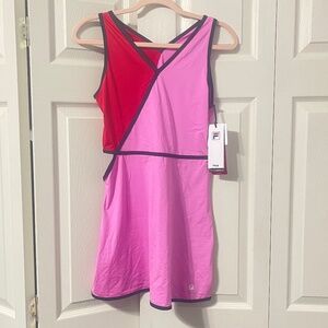 Fila  Love 30 Sleeveless Faux Wrap Tennis Dress size S 50+UPS.  CONT L